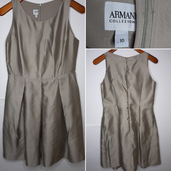 Armani Collezioni gold metallic dress size 10 - Picture 2 of 7